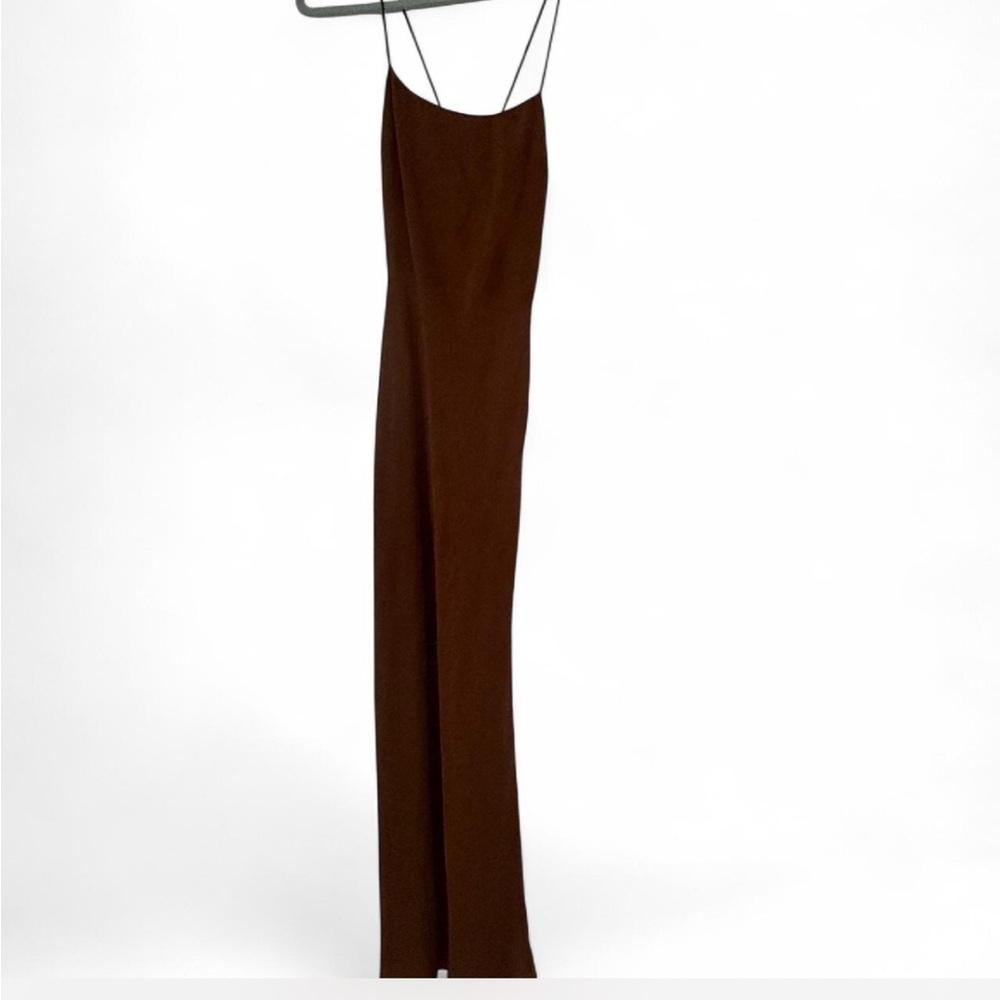 Jason Wu GREY Elegant Brown Spaghetti Strap Dress